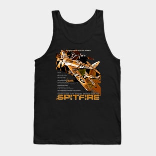 Spitfire Vintage English WW2 Fighter Aircraft Tank Top